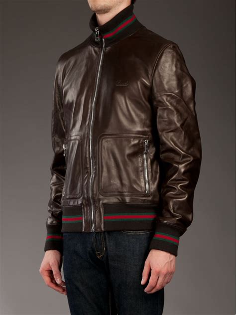 gucci leather jacket men|Gucci technical jackets for men.